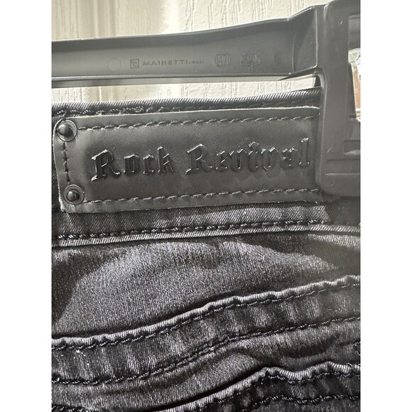 Rock Revival 'Celine' Black Skinny Jeans - Size Women's 29 (Inside Seem 32/33) - Picture 5 of 11